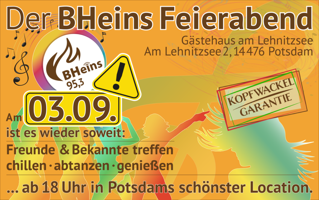 BHEins Feierabend Augist ist im September - 3.9.2026